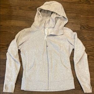 lululemon athletica Gray Fitted Long Sleeve Zippered Hoodie